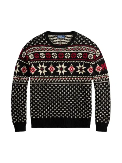 Polo Ralph Lauren Snowflake Sweater In Black
