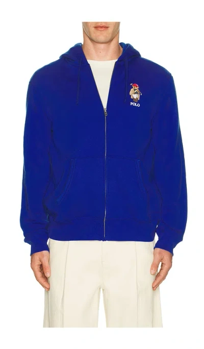Polo Ralph Lauren Society Bear Full-zip Hooded Sweatshirt In Multi