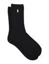 Polo Ralph Lauren Basic Crew Sock In Black, Women's At Urban Outfitters In Coal Black