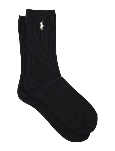 Polo Ralph Lauren Basic Crew Sock In Black, Women's At Urban Outfitters