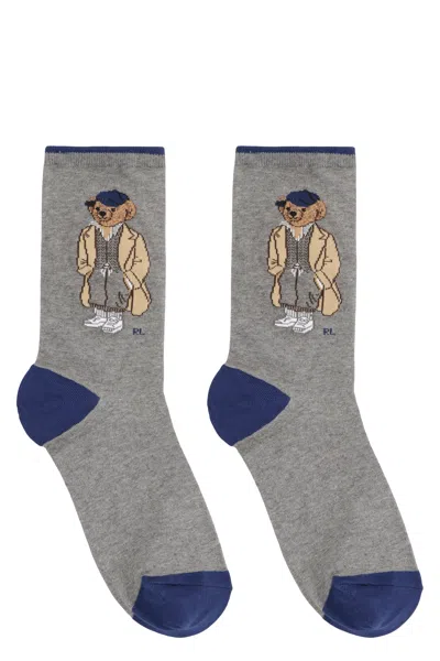 Polo Ralph Lauren Socks Made Of Cotton Blend In Gray