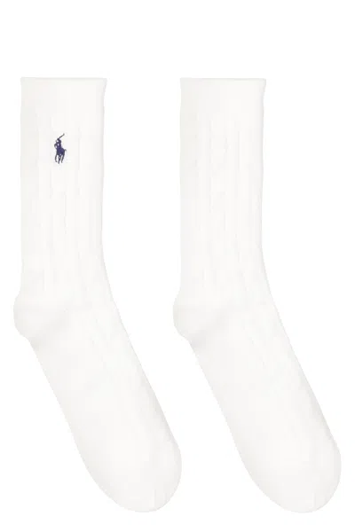 Polo Ralph Lauren Socks Made Of Cotton Blend In White