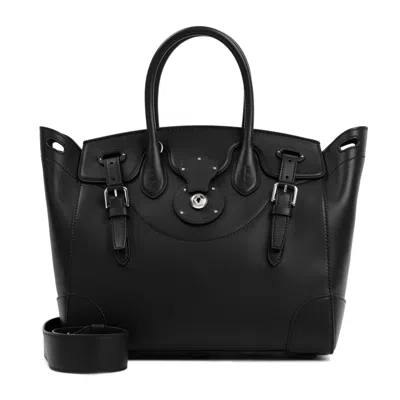Polo Ralph Lauren Soft Black Calf Leather Ricky 33 Shoulder Bag