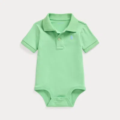 Polo Ralph Lauren Babies' Soft Cotton Polo Bodysuit In Atrium Green