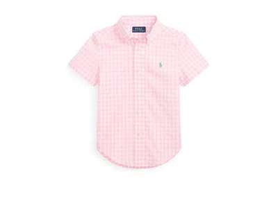 Polo Ralph Lauren Soft Cotton Polo Shirt (toddler/little Kid) Boy's Clothing Carmel Pink/white : 5 Little Kid