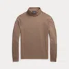 Polo Ralph Lauren Soft Cotton Roll Neck In Brown