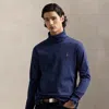 Polo Ralph Lauren Soft Cotton Turtleneck In Spring Navy Heather