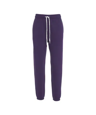 Polo Ralph Lauren Soft Knit Joggers With Adjustable Waist In Purple