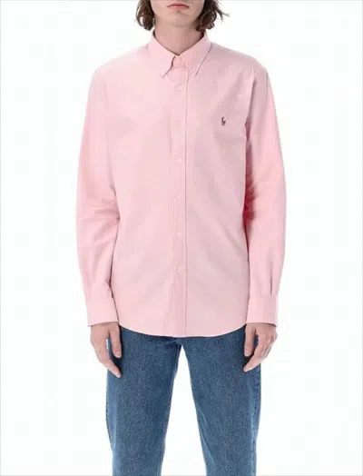 POLO RALPH LAUREN SOFT PINK LONG-SLEEVE BUTTON-DOWN SHIRT WITH RELAXED FIT