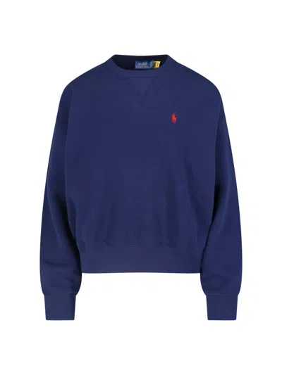 Polo Ralph Lauren Soft Ribbed Crewneck Sweater In Blue