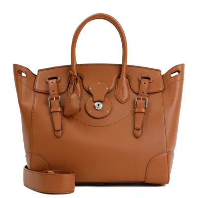 Polo Ralph Lauren Soft Ricky 33 Handbag In Brown
