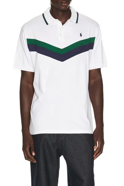 Polo Ralph Lauren Soft Touch Chest Stripe Polo In White