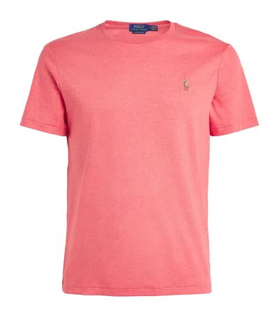Polo Ralph Lauren Soft-touch Cotton Polo Pony T-shirt In Pink