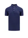 Polo Ralph Lauren Logo-embroidered Cotton-jersey Polo Shirt In Blue