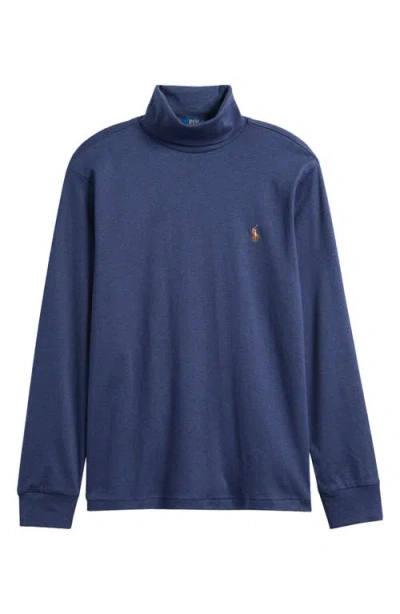 Polo Ralph Lauren Soft Touch Cotton Turtleneck In Blue