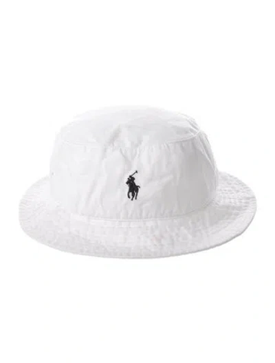 Pre-owned Polo Ralph Lauren Solid Bucket Hat In White