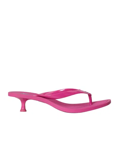 Polo Ralph Lauren Solid Color Flip Flops In Pink