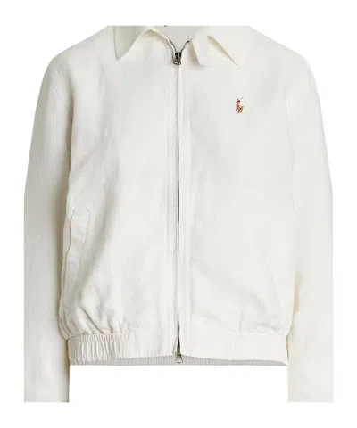 Polo Ralph Lauren Solid Color Windbreaker In White