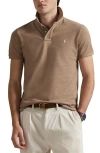 Polo Ralph Lauren Solid Cotton Polo Shirt In Brown