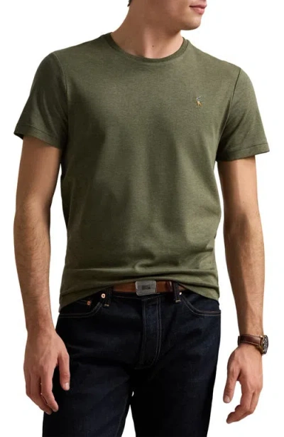 Polo Ralph Lauren Mens Dark Sage Logo-embroidered Regular-fit Cotton-jersey T-shirt