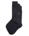 Polo Ralph Lauren 3-pack Ribbed Socks In Navy