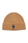 Polo Ralph Lauren Solid Flag Bear Beanie In Brown