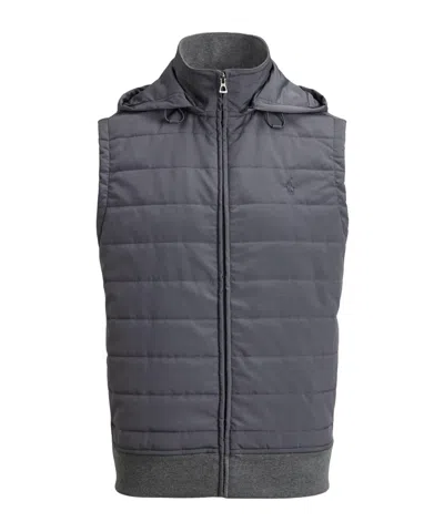Polo Ralph Lauren Solid Hybrid Gilet In Gray