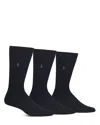 Polo Ralph Lauren Super Soft Crew Dress Socks 3-pack In Navy
