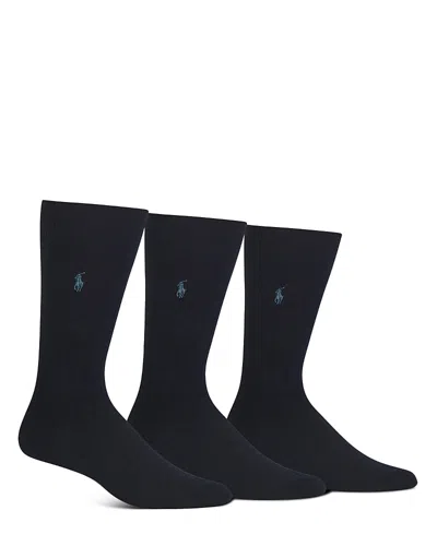 POLO RALPH LAUREN SOLID RIBBED DRESS SOCKS, PACK OF 3,8092PK