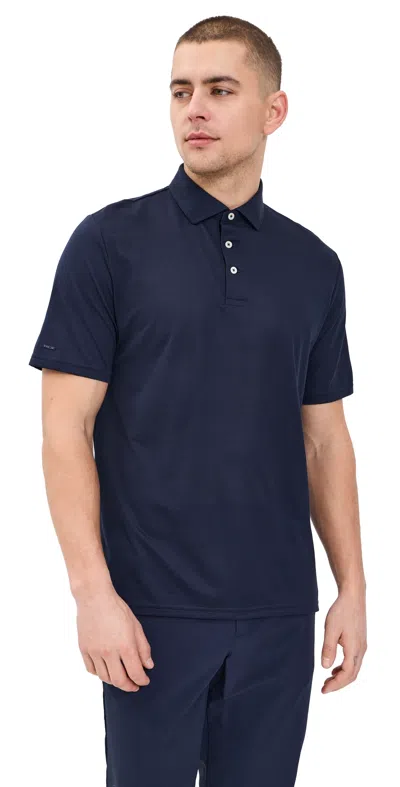 Polo Ralph Lauren Solid Tour Pique Polo Refined Navy In Blue