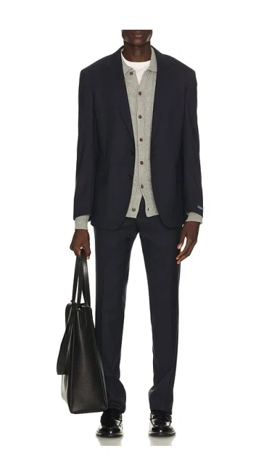 Polo Ralph Lauren Solid Twill Suit In Blue