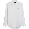 Polo Ralph Lauren Embroidered-logo Cotton Shirt In Ceramic White
