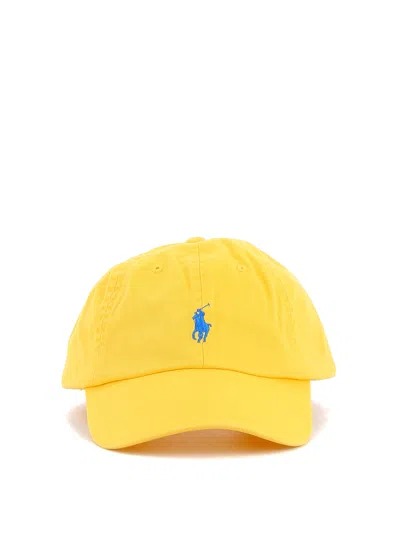 Polo Ralph Lauren Logo Embroidery Baseball Cap In Yellow