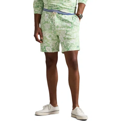 Polo Ralph Lauren Spa French Terry Sweat Shorts In Mangrove Fl Pistacho