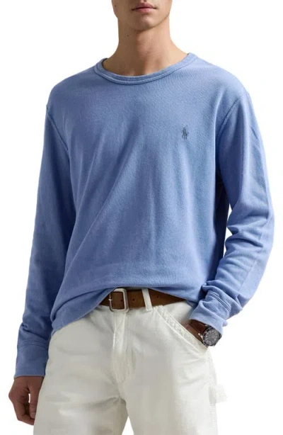 Polo Ralph Lauren Spa French Terry Sweatshirt In Campus Blue