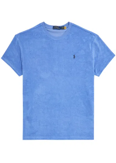 Polo Ralph Lauren Spa Logo-embroidered Terry T-shirt In Blue