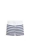 Polo Ralph Lauren Toddler And Little Boys Striped Spa Terry Drawstring Shorts In White & Spring Navy