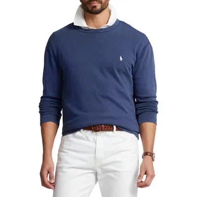 Polo Ralph Lauren Spa Terry Sweatshirt In Newport Navy