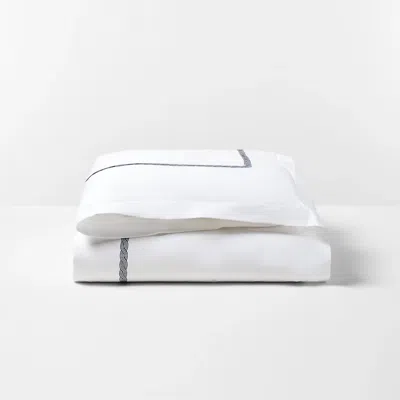 Polo Ralph Lauren Spencer Cable Embroidery Duvet Cover In Navy