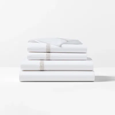 Polo Ralph Lauren Spencer Cable Embroidery Sheet Set In Flax