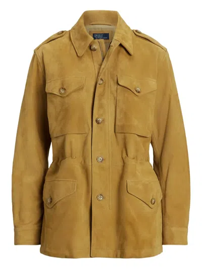 Polo Ralph Lauren Split Suede Field Jacket In Yellow
