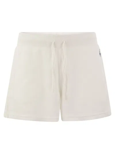 Polo Ralph Lauren Sponge Shorts With Drawstring In White