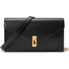 Polo Ralph Lauren Sport Calf Leather Chain Wallet In Black