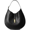 Polo Ralph Lauren Polo Id Large Calfskin Shoulder Bag In Black