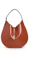 POLO RALPH LAUREN SPORT CALF MEDIUM SHOULDER BAG WHISKEY