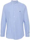Polo Ralph Lauren Slim Fit Checked Stretch Poplin Shirt In Blue