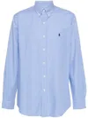 Polo Ralph Lauren Slim Fit Checked Stretch Poplin Shirt In Blue