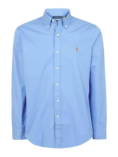 Polo Ralph Lauren Polo Pony Cotton Shirt In Blue