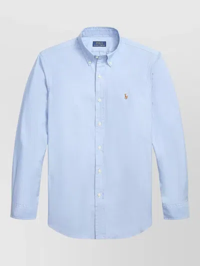 Polo Ralph Lauren Sport Shirt Button Down Collar Straight Fit In Blue