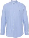 Polo Ralph Lauren Slim Fit Checked Stretch Poplin Shirt In Blue